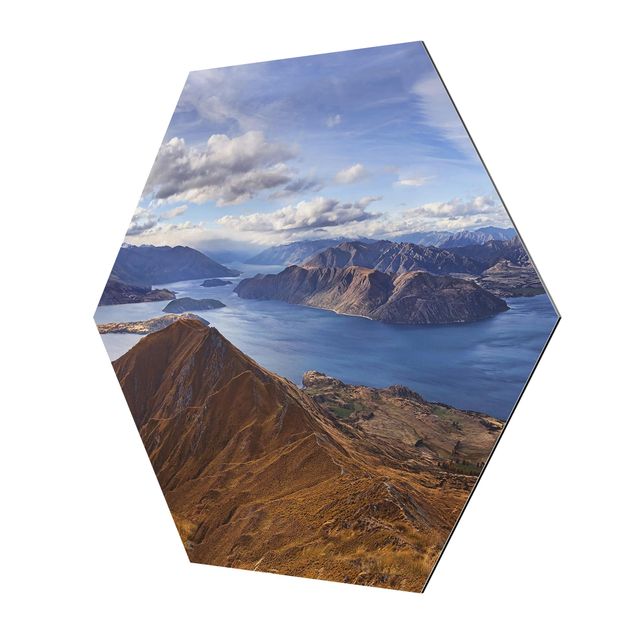 Esagono in Alluminio Dibond - Roys Peak in Nuova Zelanda