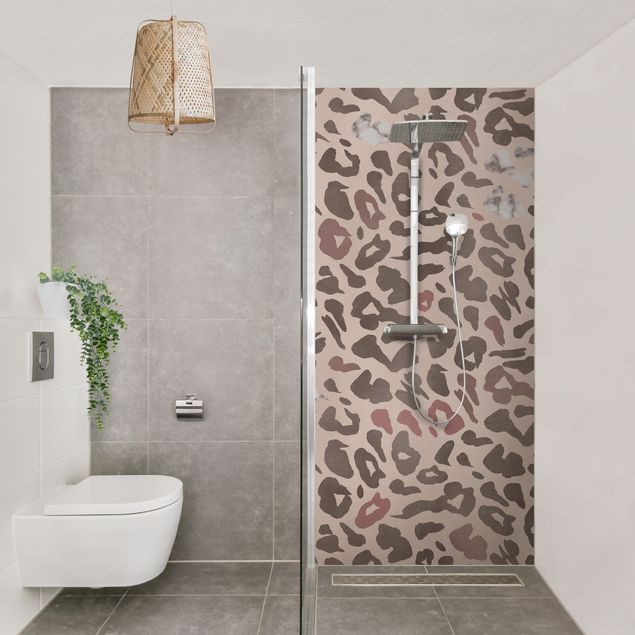 Rivestimenti per doccia alluminio dibond Il leopardo nel Boudoir