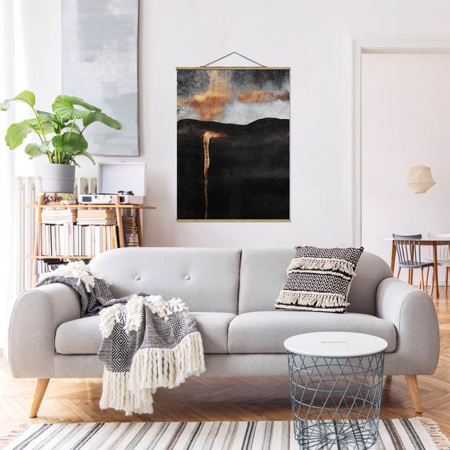 Foto su tessuto da parete con bastone - Elisabeth Fredriksson - Estratto Golden Glow - Verticale 4:3