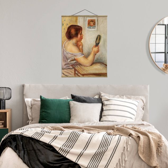 Foto su tessuto da parete con bastone - Auguste Renoir - Gabrielle Con Specchio - Verticale 4:3