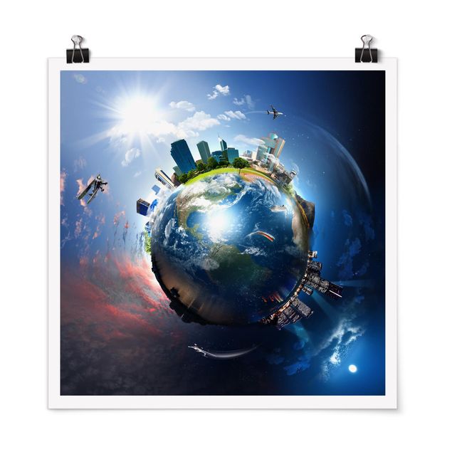 Poster - Viaggio intorno al mondo - Quadrato 1:1