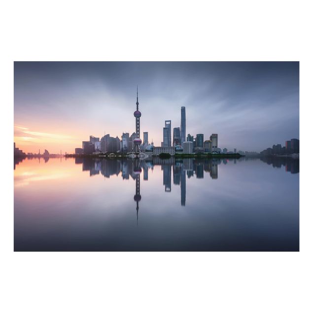 Paraschizzi in vetro - Shanghai Skyline Morning Mood