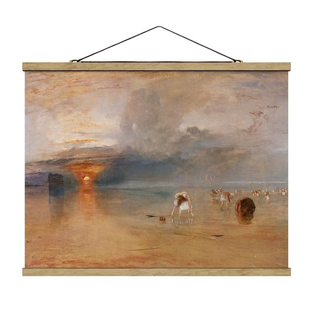 Foto su tessuto da parete con bastone - William Turner - alla spiaggia di Calais - Orizzontale 3:4