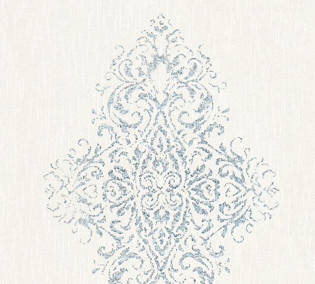 Carta da parati - Architects Paper Luxury wallpaper in Bianco Blu Metalizzato