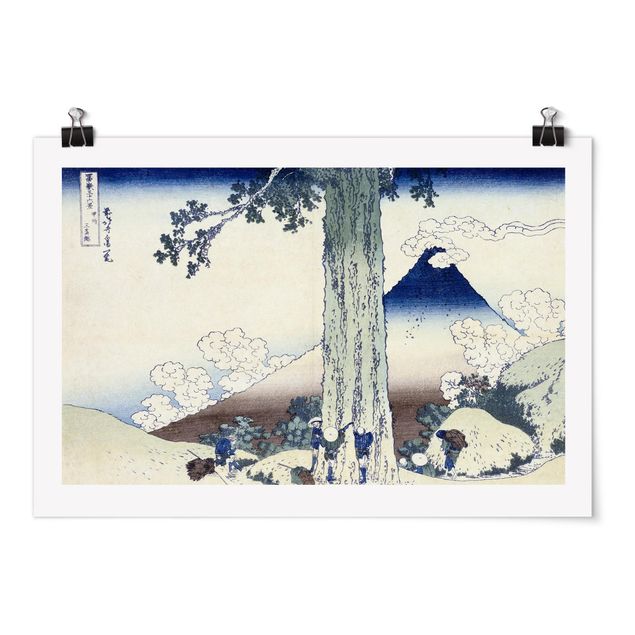Poster - Katsushika Hokusai - Mishima Pass Kai Provincia - Orizzontale 2:3