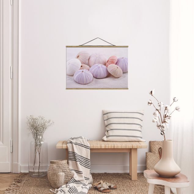 Foto su tessuto da parete con bastone - Urchin In Pastel - Orizzontale 2:3