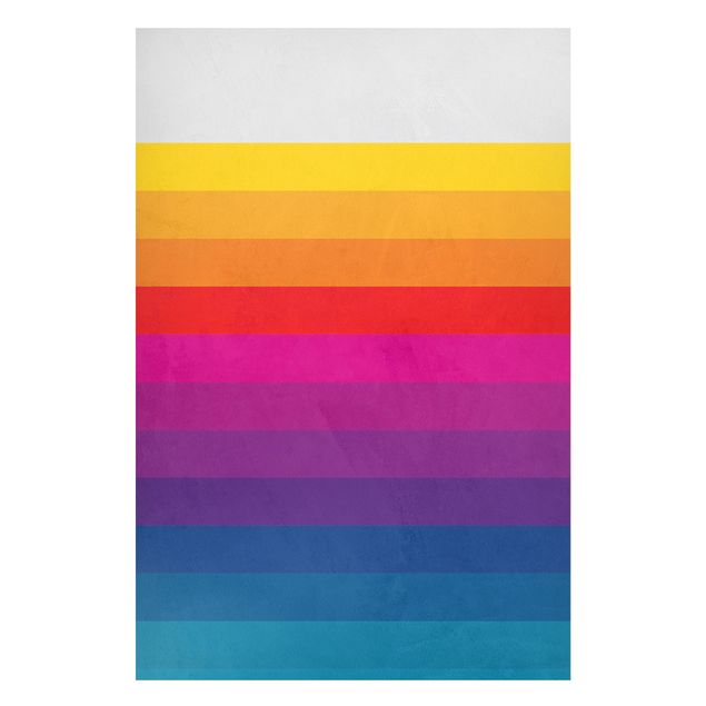 Lavagna magnetica - Righe arcobaleno rétro