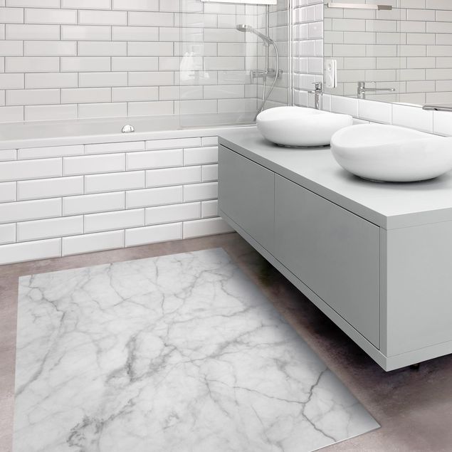 Tappeti bagno moderni Bianco Carrara