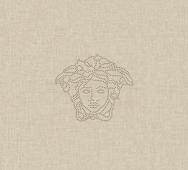 Carta da parati - Versace wallpaper Versace 3 Medusa in Crema Metalizzato