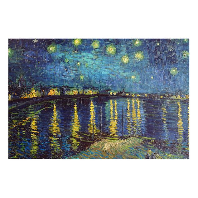 Lavagna magnetica per ufficio Vincent Van Gogh - Notte stellata sul Rodano