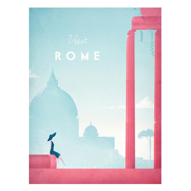 Lavagna magnetica - Poster Travel - Rome - Formato verticale 4:3