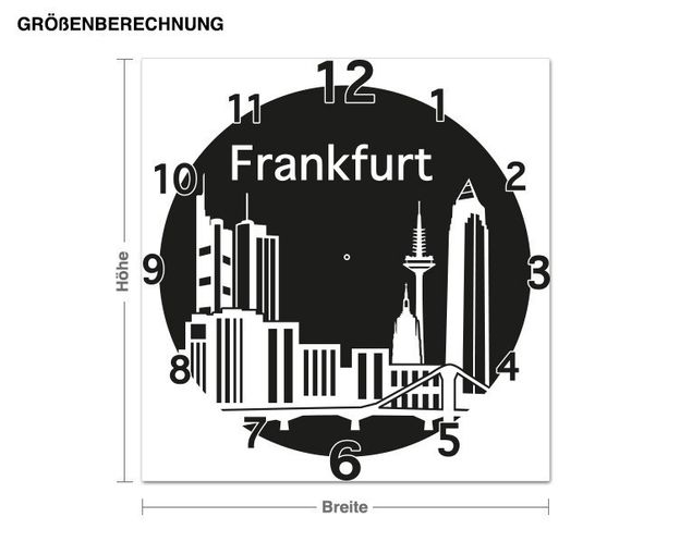 Adesivo murale orologio - Francoforte