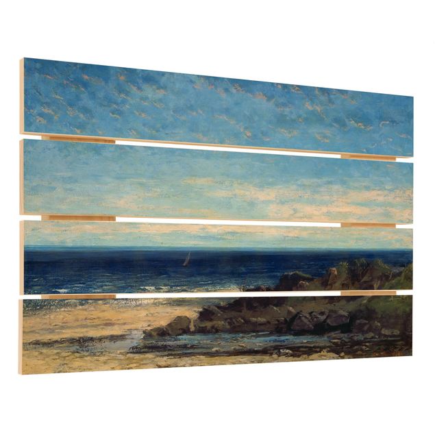 Stampa su legno - Gustave Courbet - Blue Sea - Orizzontale 2:3