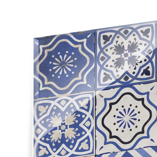 Paraschizzi in vetro - Mediterranean Tile Pattern