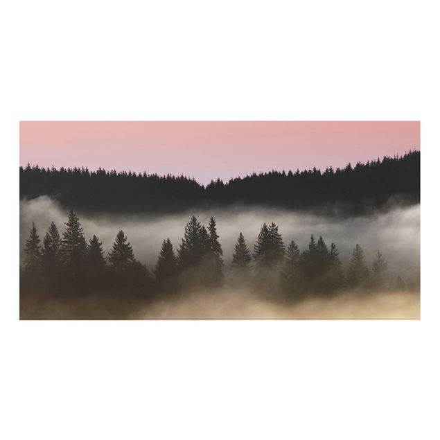 Paraschizzi in vetro - Foresta di nebbia sognante - Formato orizzontale 2:1