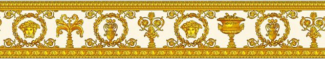 Carta da parati - Versace wallpaper Versace 3 Vanitas in Giallo Metalizzato Arancione