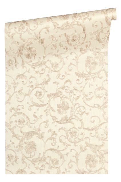 Carta da parati - Versace wallpaper Versace 3 Butterfly Barocco in Beige Crema Metalizzato
