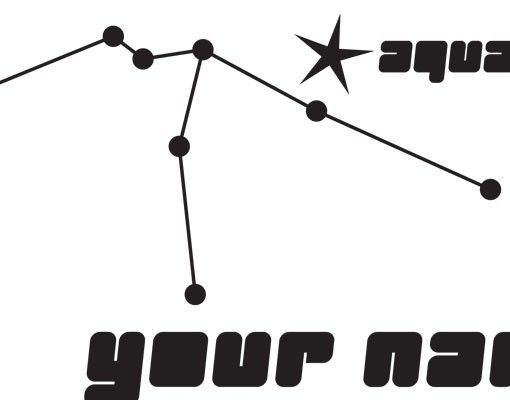 Adesivo murale no.UL818 Your Own Words Constellation Aquarius