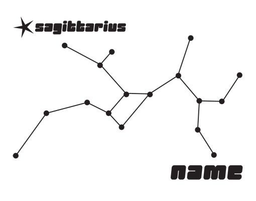 Adesivo murale no.UL823 Your Own Words Constellation Sagittarius