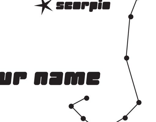 Adesivo murale no.UL824 Your Own Words Constellation Scorpio