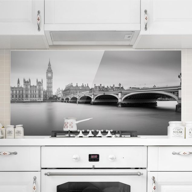paraschizzi cucina vetro magnetico Il ponte di Westminster e il Big Ben