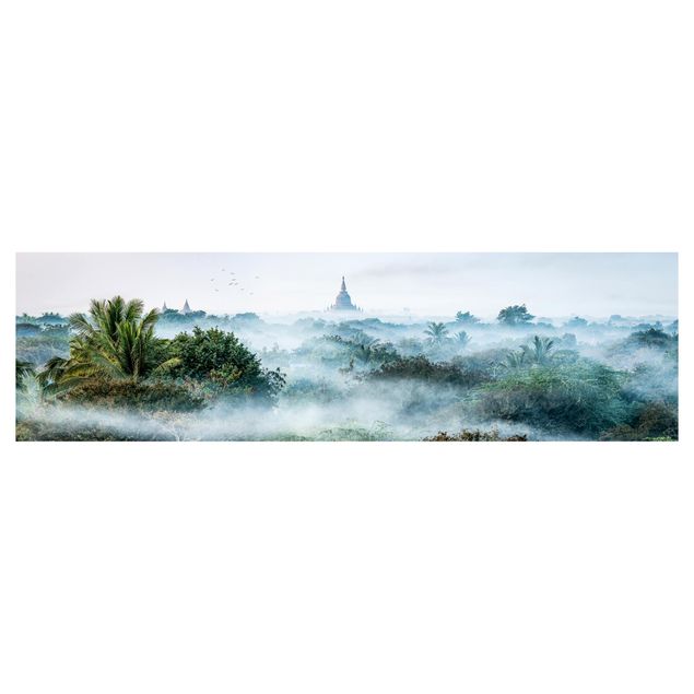Rivestimento cucina - Nebbia mattutina sulla giungla di Bagan