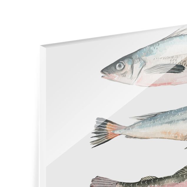 Paraschizzi in vetro - Seven Fish In Watercolor I