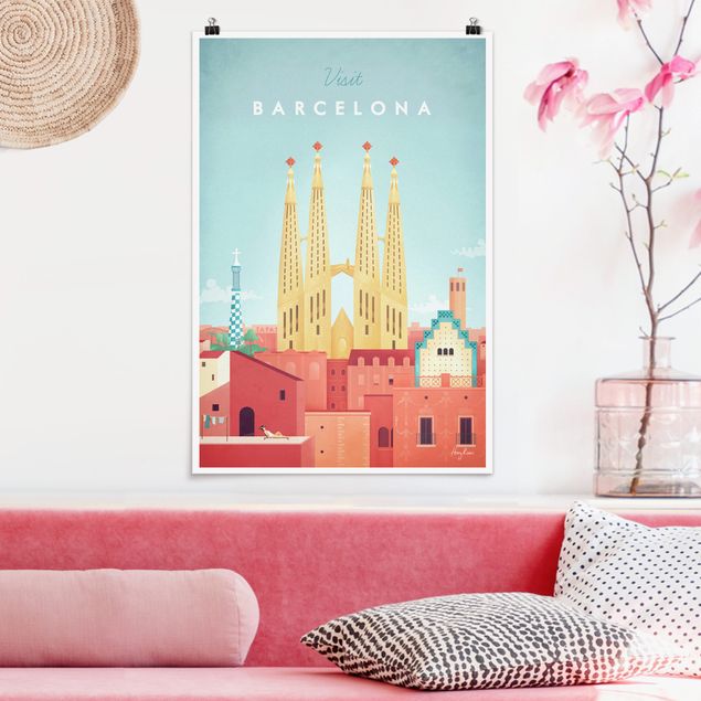 Poster illustrazioni Poster di viaggio - Barcellona