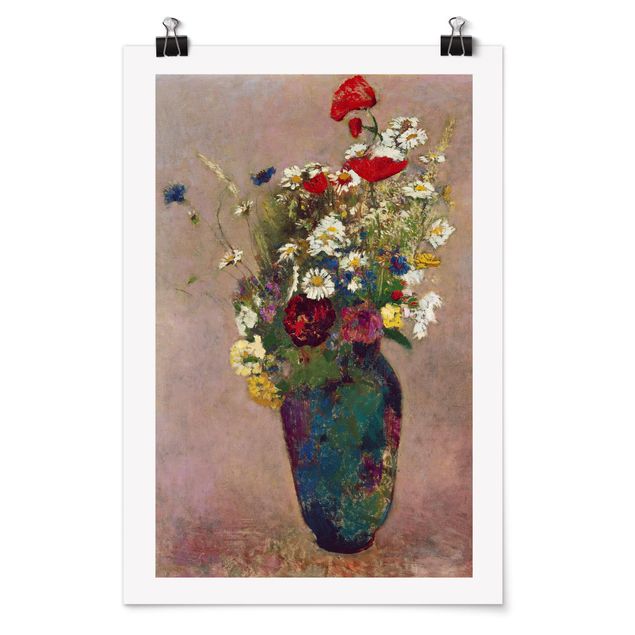 Poster - Odilon Redon - Vaso Con I Papaveri - Verticale 3:2