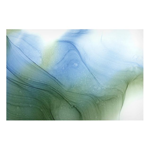 Lavagna magnetica per ufficio Mélange di verde muschio con blu