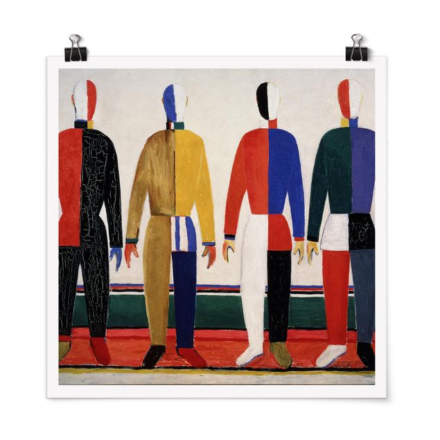 Poster - Kasimir Malevich - Gli atleti - Quadrato 1:1