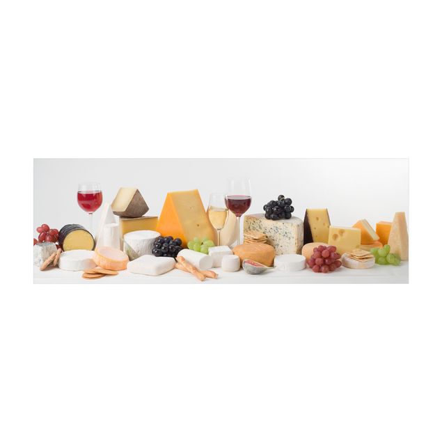 Tappeti in vinile - Varietà di formaggio - Panorama formato orizzontale