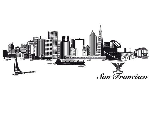 Adesivo murale no.MR1 San Francisco Skyline