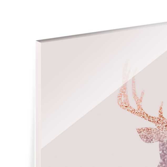 Paraschizzi in vetro - Cervo luccicante - Formato orizzontale 4:3