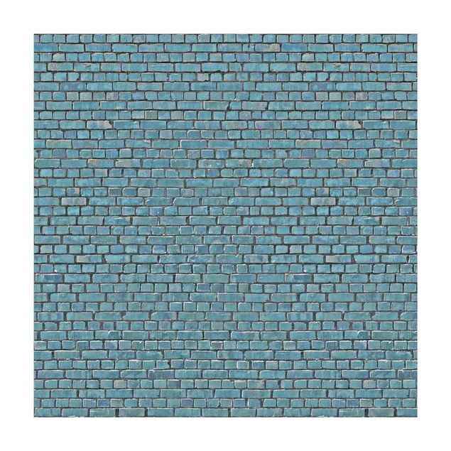 Tappeti effetto pietra Carta da parati effetto mattoni e piastrelle in blu turchese