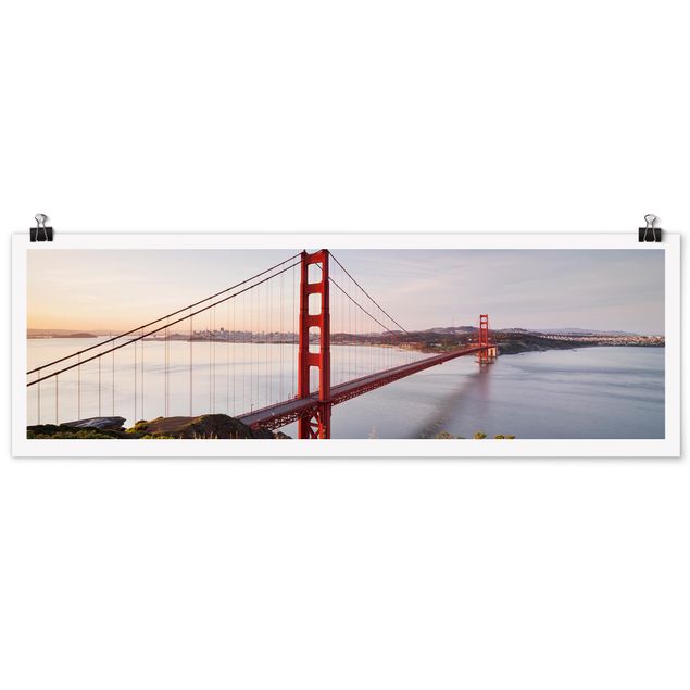 Poster - Golden Gate Bridge di San Francisco - Panorama formato orizzontale
