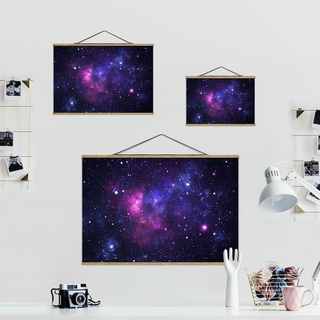 Foto su tessuto da parete con bastone - galassia - Orizzontale 2:3