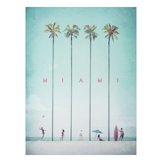 Stampa su alluminio - Poster viaggio - Miami - Verticale 4:3