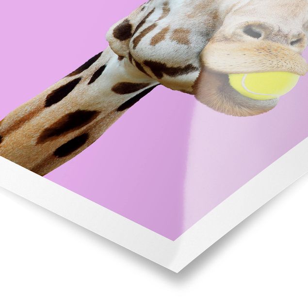 Poster - Giraffa nel tennis - Verticale 4:3