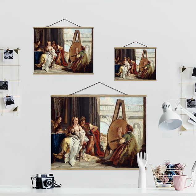 Foto su tessuto da parete con bastone - Giovanni Battista Tiepolo - Alexander The Great - Orizzontale 3:4