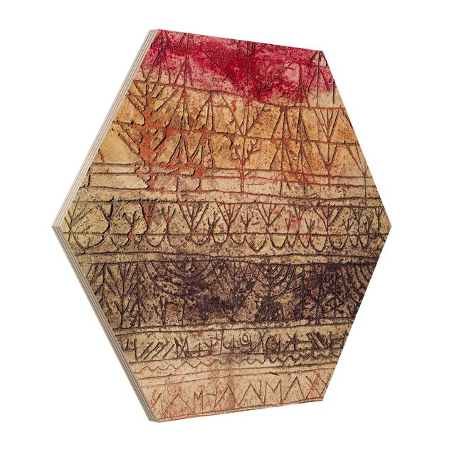 Esagono in legno - Paul Klee - Pannello Jungwald