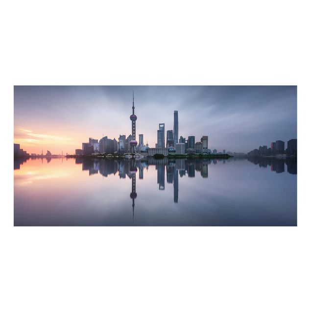Paraschizzi in vetro - Shanghai Skyline Morning Mood