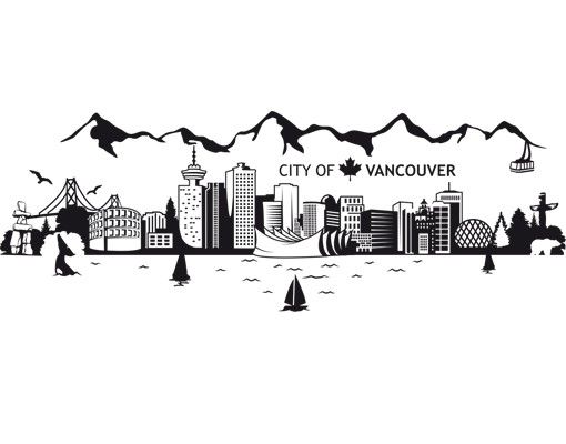 Adesivo murale no.JS3 Vancouver Skyline