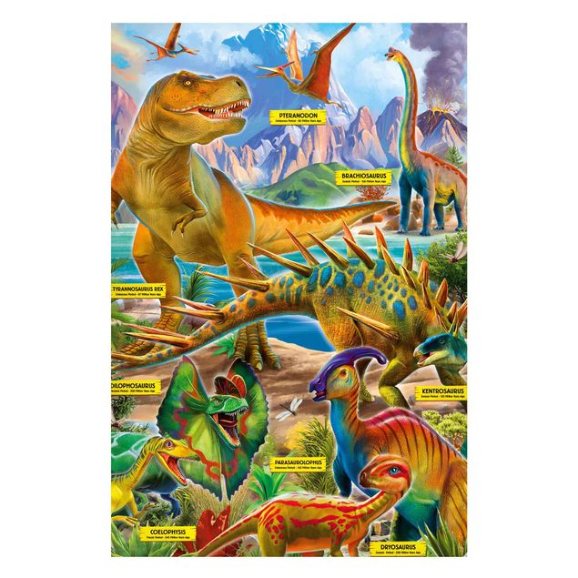 Lavagna magnetica - Specie di dinosauri