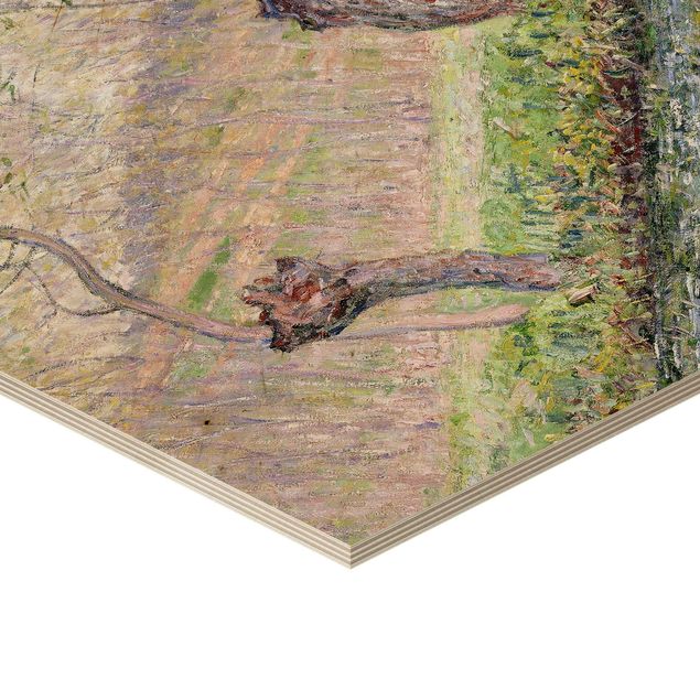 Esagono in legno - Claude Monet - Primavera Willows