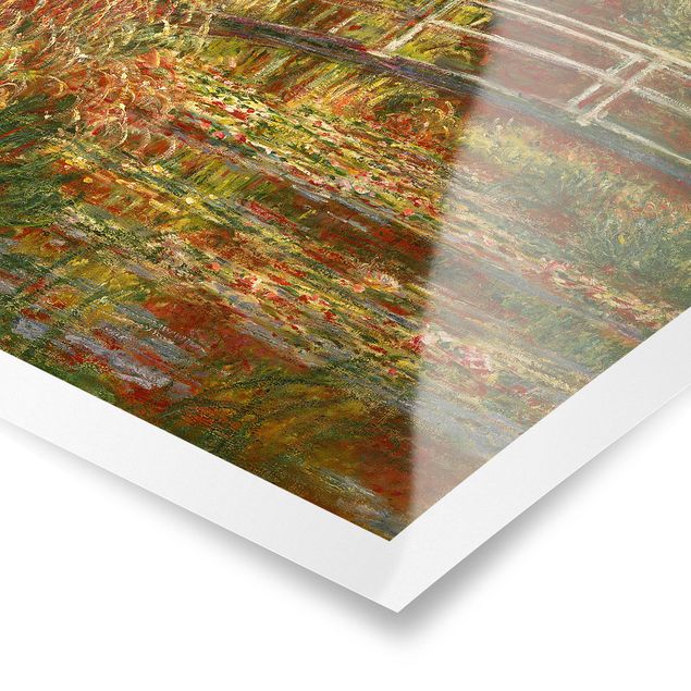 Poster - Claude Monet - Lo stagno delle ninfee e Ponte giapponese (Armonia in rosa) - Quadrato 1:1