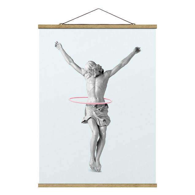 Foto su tessuto da parete con bastone - Gesù Con Hula Hoops - Verticale 4:3