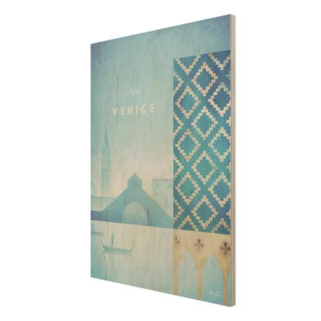 Stampa su legno - Poster viaggio - Venezia - Verticale 4:3