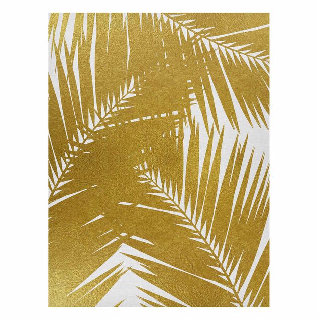 Lavagna magnetica - Scorcio tra foglie di palme dorate