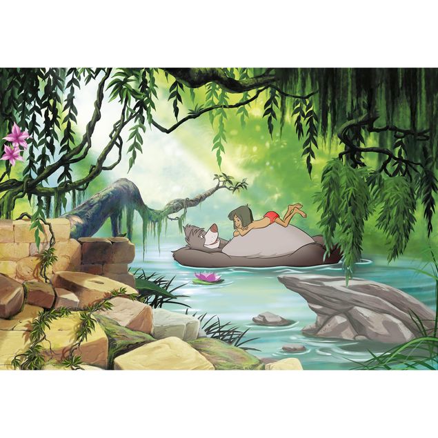 Carta da parati per bambini  - Jungle book swimming with Baloo